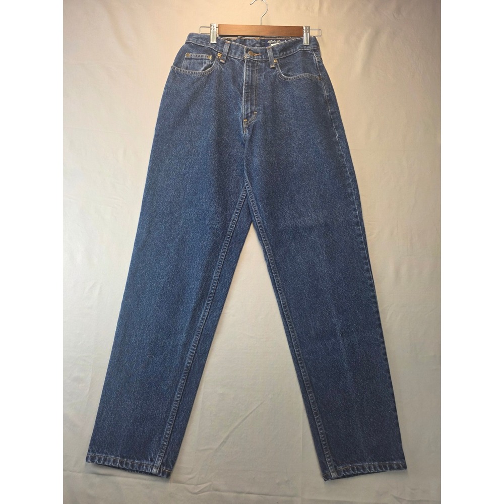 Eddie Bauer Vintage High Rise Mom Jeans Dark Wash Straight Leg 10 1253